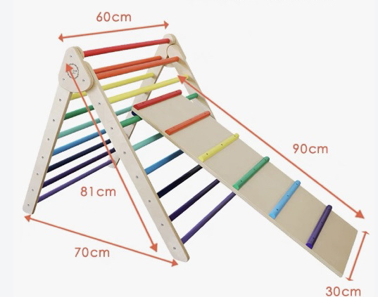 Foldable Wooden Triangle Climb - Outdoor Adventure Activities For Kids reseña y precio