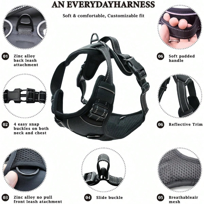 High Reflective Dog Harness Se - Outdoor Adventure Kit reseña y precio