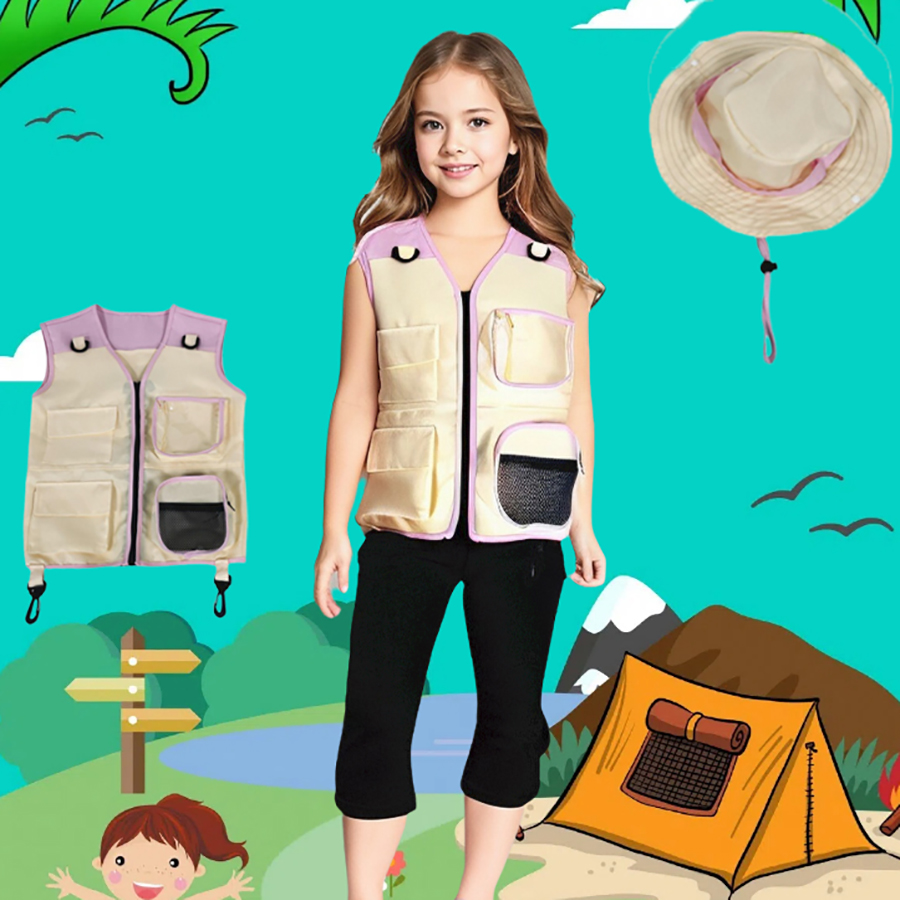Children Explorer Vest Hat Sui - Outdoor Adventure Activities For Kids reseña y precio