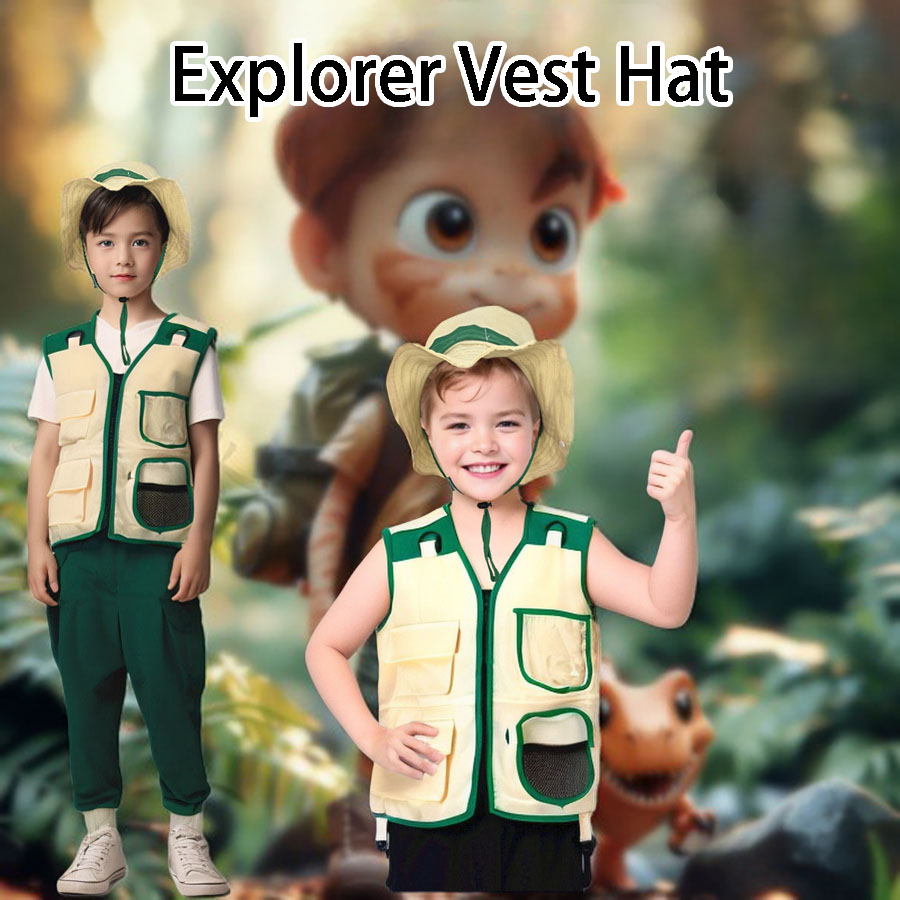Kids Camping Explorer Vest Hat - Outdoor Adventure Activities For Kids reseña y precio