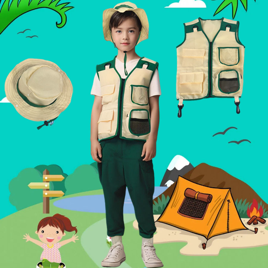 Kids Camping Explorer Vest Hat - Outdoor Adventure Activities For Kids reseña y precio