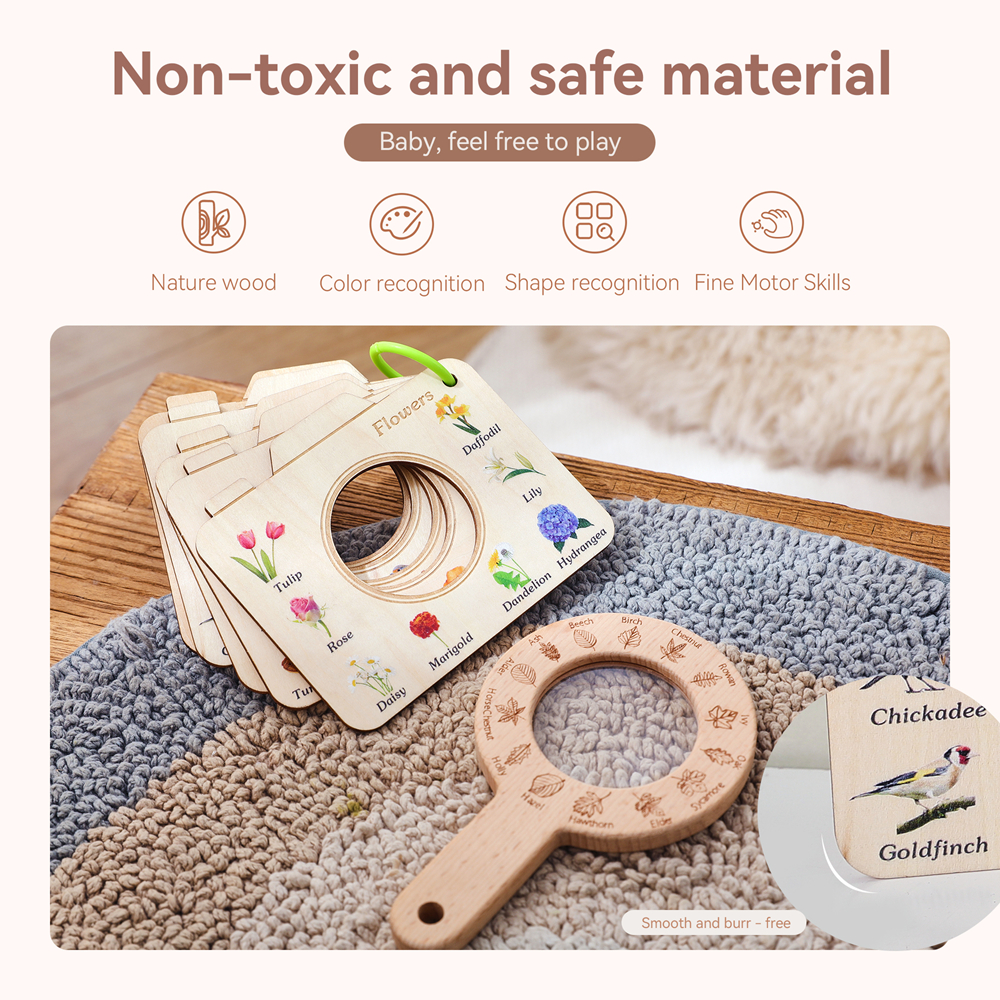 Wooden Magnifying Glass and Ca - Outdoor Adventure Kit For Kids reseña y precio