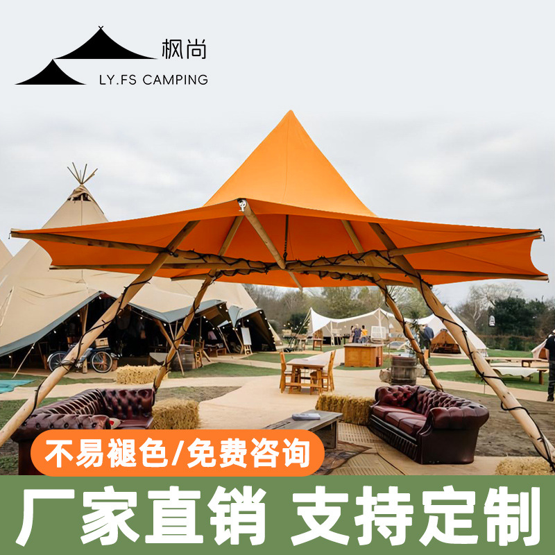 Double Layer Solid Wood Tent,  - Outdoor Adventure Resorts reseña y precio