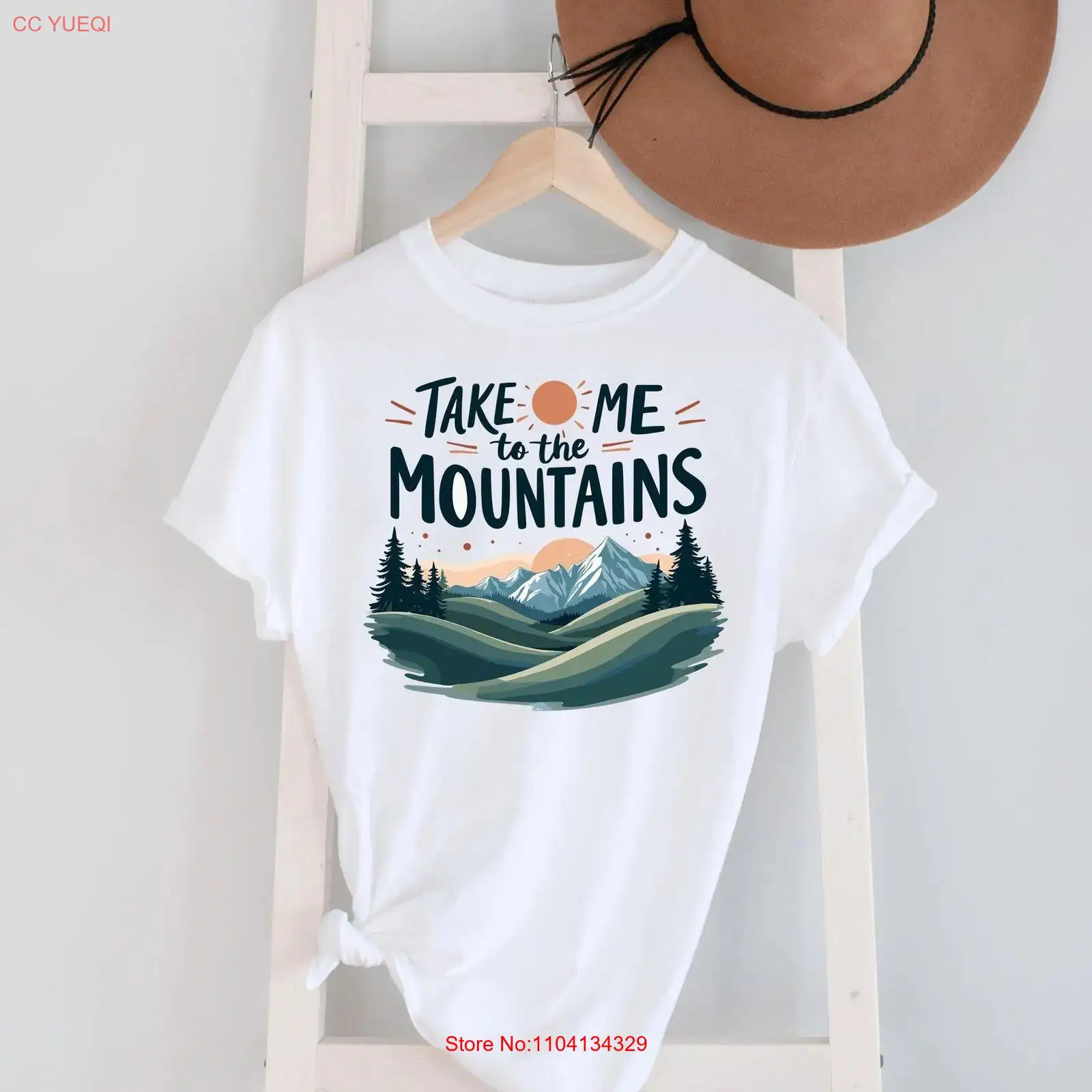 Take me to the mountains T Shi - Outdoor Adventure Quotes Short reseña y precio