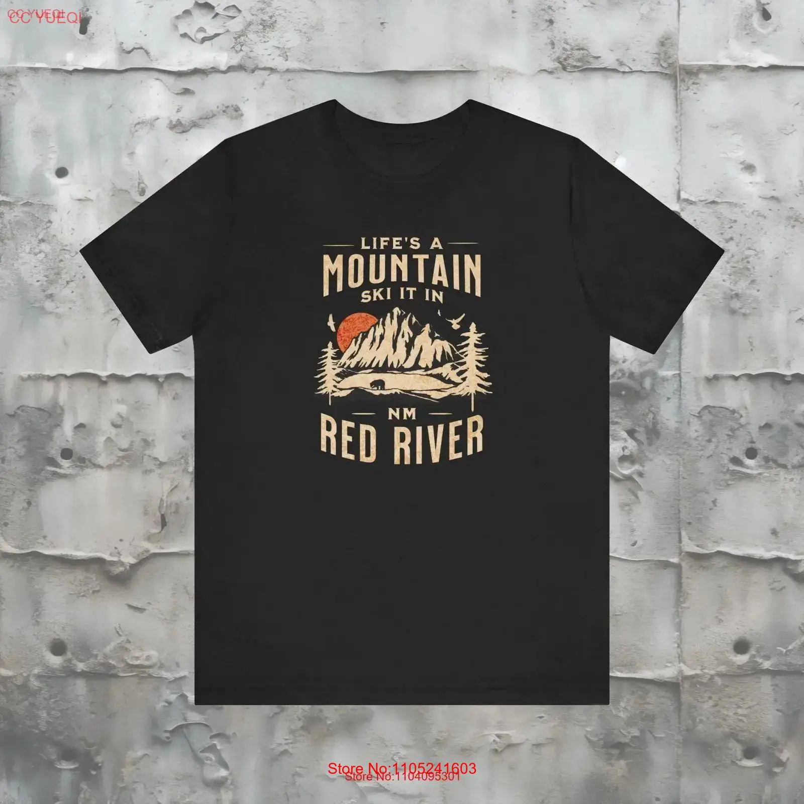 Mountain Skiing T Shirt Red Ri - Outdoor Adventure Resorts reseña y precio