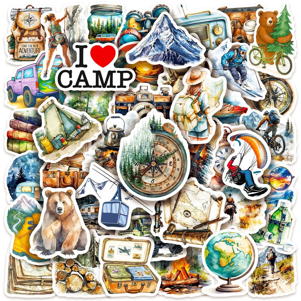 50PCS Outdoor Watercolor Campi - Outdoor Adventure Stores reseña y precio