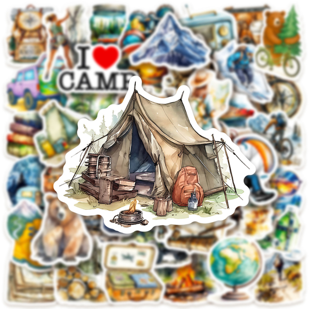 50PCS Outdoor Watercolor Campi - Outdoor Adventure Stores reseña y precio