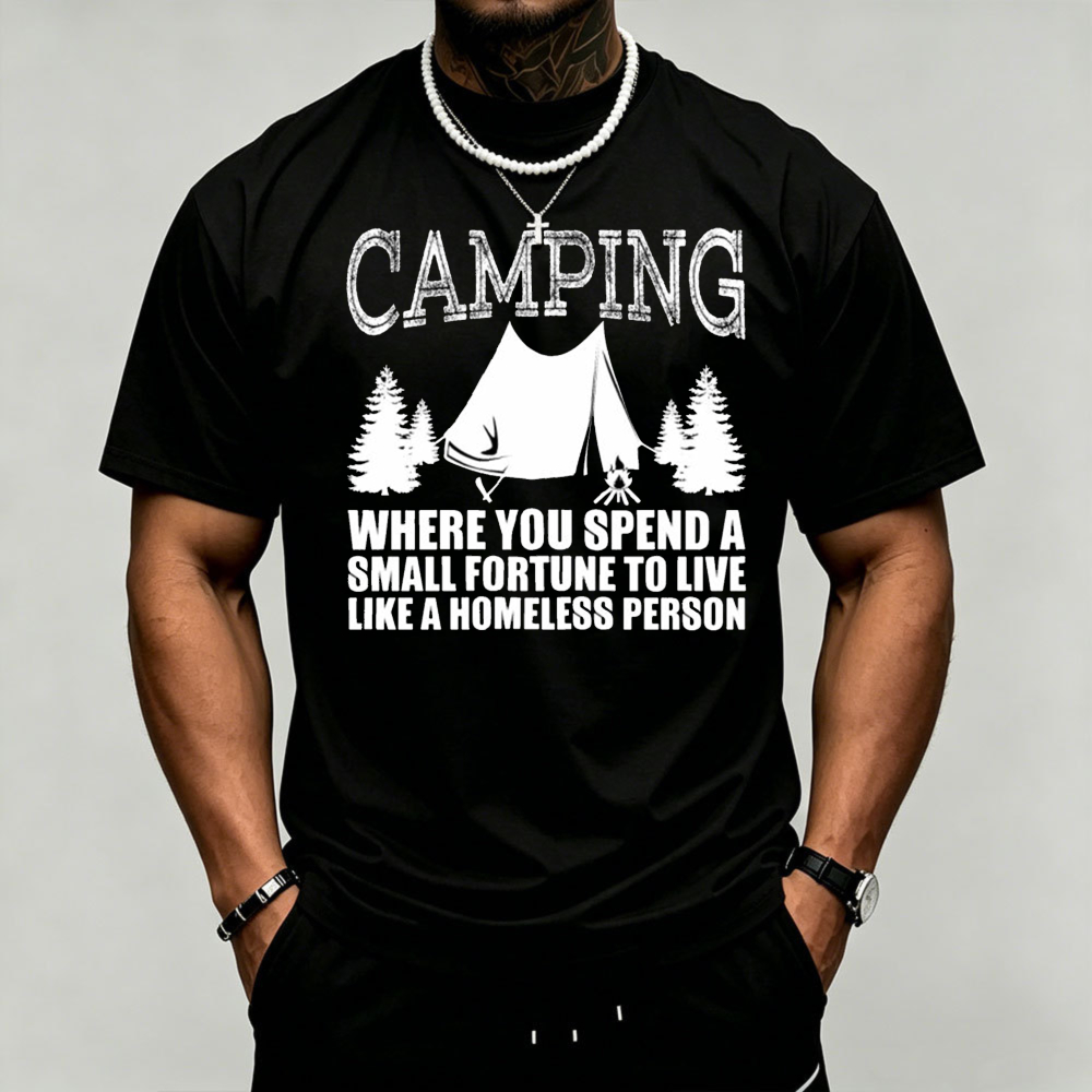 Camping Tent Pine Tree Graphic - Outdoor Adventure Quotes Short reseña y precio