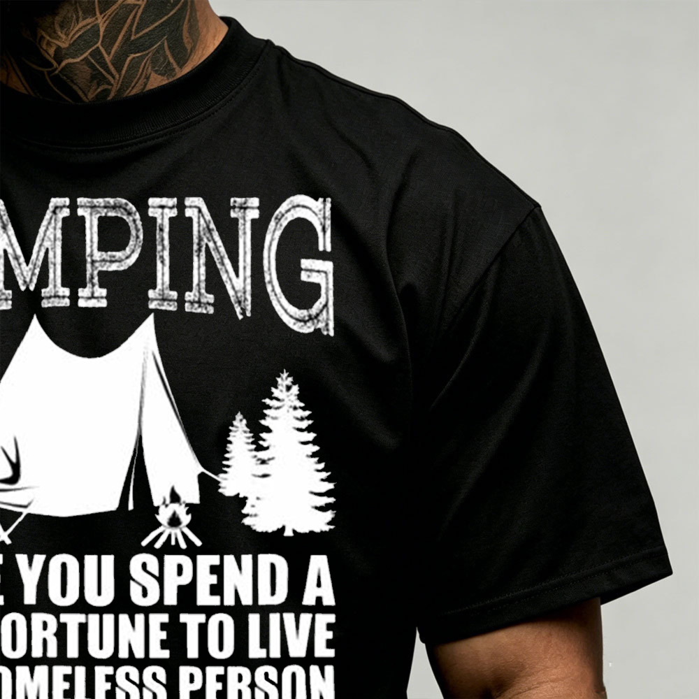 Camping Tent Pine Tree Graphic - Outdoor Adventure Quotes Short reseña y precio